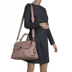 Pre Owned Salvatore Ferragamo Beige Leather Medium Sofia Satchel