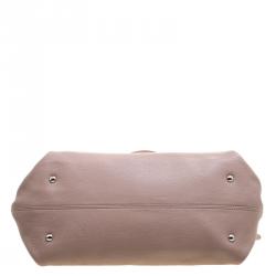 Pre Owned Salvatore Ferragamo Beige Leather Medium Sofia Satchel