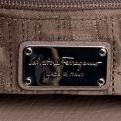 Pre Owned Salvatore Ferragamo Beige Leather Medium Sofia Satchel