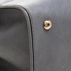 Pre Owned حقيبة يد سالفاتوري فيراغامو برينانا كبيرة جلد رمادية