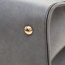 Pre Owned حقيبة يد سالفاتوري فيراغامو برينانا كبيرة جلد رمادية