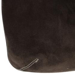 Pre Owned Salvatore Ferragamo Brown Suede Small Hobo