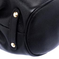 مملوكة مسبقًا Salvatore Ferragamo Black Leather Wicker Padlock Satchel