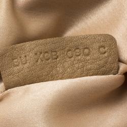 Pre Owned Valentino Metallic Gold Leather Bow Clutch