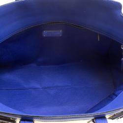 Pre Owned Salvatore Ferragamo Beige/Blue Canvas and leather Verve Tote