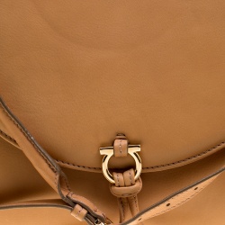 Pre Owned حقيبة كتف سالفاتوري فيراغام جلد بني سوفت