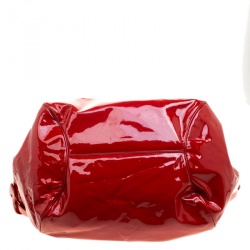 Pre Owned Salvatore Ferragamo Red Patent Leather Marisa Satchel 