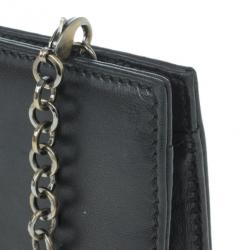 Pre Owned Salvatore Ferragamo Black Leather Norina Clutch