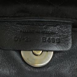 Pre Owned Salvatore Ferragamo Black Leather Norina Clutch