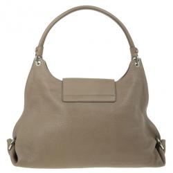مملوكة مسبقًا Salvatore Ferragamo Taupe Leather Fanisa Hobo