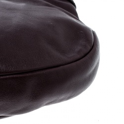 Pre Owned Salvatore Ferragamo Burgundy Leather Miss Vara Hobo