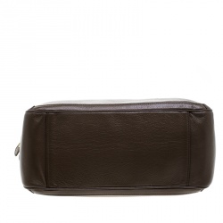 Pre Owned Salvatore Ferragamo Brown Leather Boston Bag