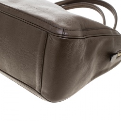 Pre Owned Salvatore Ferragamo Brown Leather Boston Bag