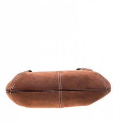 Pre Owned Salvatore Ferragamo Brown Suede Hobo