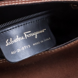 Pre Owned Salvatore Ferragamo Brown Suede Hobo