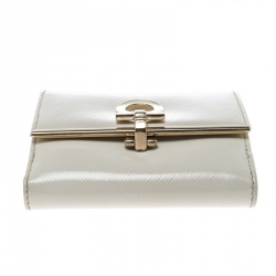 Pre Owned محفظة سالفاتوري فيراغامو كومباكت غانسيو جلد كريمية