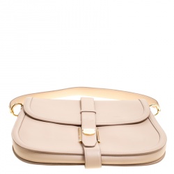 Pre Owned حقيبة كتف سالفاتوري فيراغامو ايلي جلد بيج