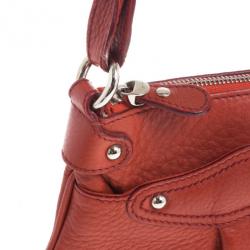 مملوكة مسبقًا Salvatore Ferragamo Red Leather Small Shoulder Bag