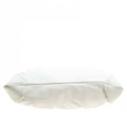 مملوكة مسبقًا Salvatore Ferragamo White Leather Marisa Satchel