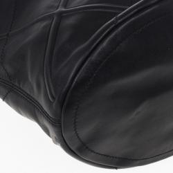 Pre Owned Salvatore Ferragamo Black Nappa Bucket Hobo