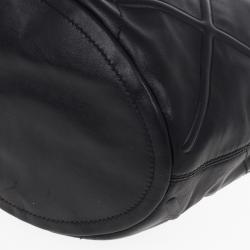 Pre Owned Salvatore Ferragamo Black Nappa Bucket Hobo