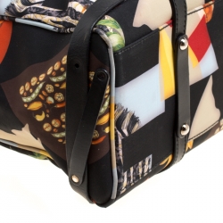 حقيبة سالفاتوري فيراغامو مطبوعة متعددة الألوان سوداء