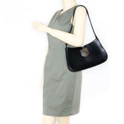 Pre Owned Salvatore Ferragamo Black Leather Shoulder Bag