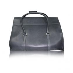 Pre Owned Salvatore Ferragamo Grey Calfskin Leather Nero Horse Bag