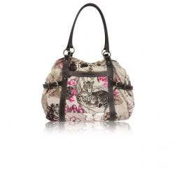 Pre Owned Salvatore Ferragamo Brown Jungle Print Nylon Tote