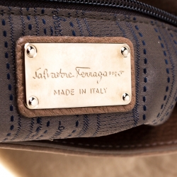 Pre Owned Salvatore Ferragamo Beige Leather Medium Sofia Satchel