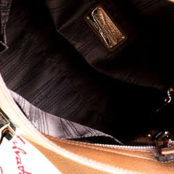 Pre Owned Salvatore Ferragamo Beige Leather Medium Sofia Satchel