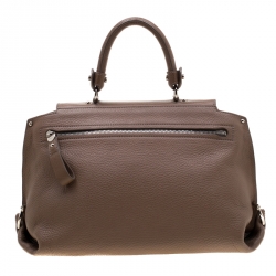 Pre Owned Salvatore Ferragamo Beige Leather Medium Sofia Satchel