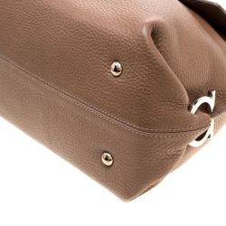 Pre Owned Salvatore Ferragamo Beige Leather Medium Sofia Satchel