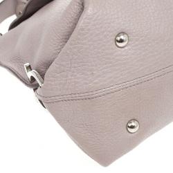 Pre Owned Salvatore Ferragamo Grey Leather Medium Sofia Top Handle Bag