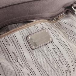Pre Owned Salvatore Ferragamo Grey Leather Medium Sofia Top Handle Bag