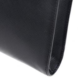 Pre Owned Salvatore Ferragamo Black Calfskin Clutch 