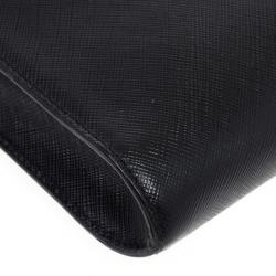 Pre Owned Salvatore Ferragamo Black Calfskin Clutch 