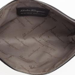 Pre Owned Salvatore Ferragamo Suede Stitch Shoulder Bag