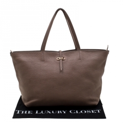 Pre Owned Salvatore Ferragamo Brown Leather Tote