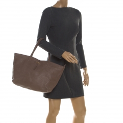 Pre Owned Salvatore Ferragamo Brown Leather Tote