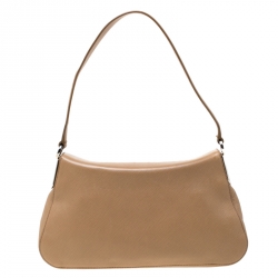 مملوكة مسبقًا Salvatore Ferragamo Brown Saffiano Leather Shoulder Bag
