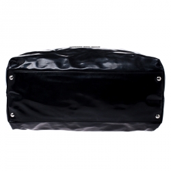 مملوكة مسبقًا Salvatore Ferragamo Black Patent Leather Shopper Tote