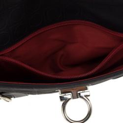 مملوكة مسبقًا Salvatore Ferragamo Black Logo Flap Satchel
