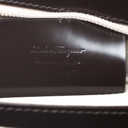 Pre Owned Salvatore Ferragamo Chocolate Brown Leather Kelly Top Handle Bag