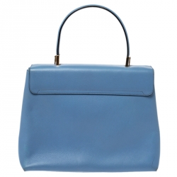 Pre Owned حقيبة سالفاتوري فيراغامو كيلي جلد زرقاء فاتحة بيد علوية