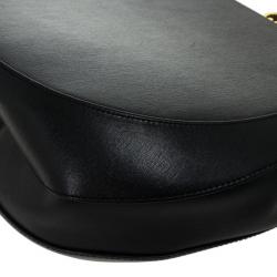 Pre Owned Salvatore Ferragamo Vintage Black Leather Shoulder Bag