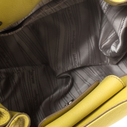 Pre Owned Salvatore Ferragamo Yellow Leather Satchel