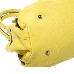 Pre Owned Salvatore Ferragamo Yellow Leather Satchel