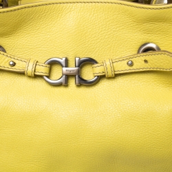 Pre Owned Salvatore Ferragamo Yellow Leather Satchel