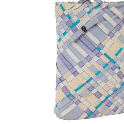 Pre Owned Salvatore Ferragamo Woven Grosgrain Ribbon Tote